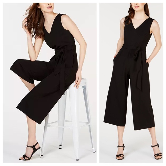 NWT CALVIN KLEIN Crop Wide Leg Jumper - Picture 2 of 11